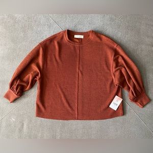 NWT ARULA (Altar’d State) XL Burnt Orange sweater/Scout Top